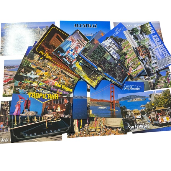 35X‎ Vintage San Francisco Alcatraz Las Vegas Tropicana Souvenir Postcards - Picture 2 of 2